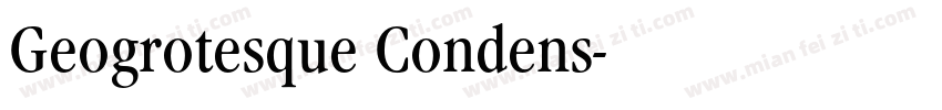 Geogrotesque Condens字体转换